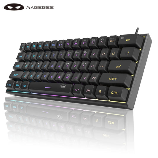 MageGee-Mini clavier de jeu 60%, rétro4.2 RVB, 61 touches